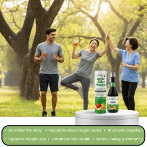 Mix Cider Vinegar with Kalonji, Lemon, Honey & Apple