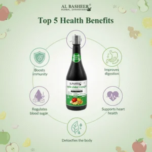 Mix Cider Vinegar with Kalonji, Lemon, Honey & Apple